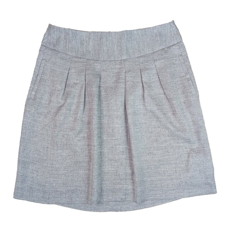 The Limited Womens A Line Skirt  Gray Pleated Size M Lined Career Workwear
